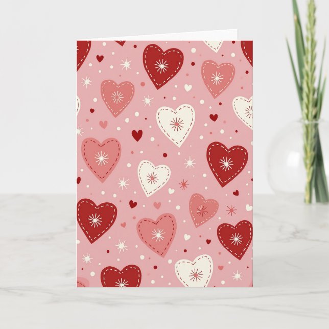 Carte d'amour Cœurs doux (Devant)