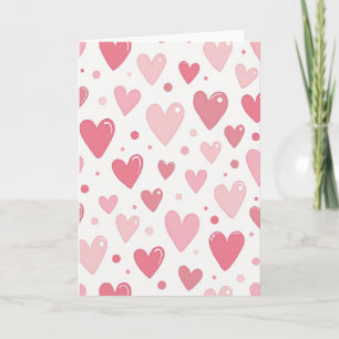 Carte d'amour Cœurs et Points