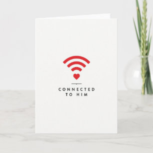 Carte d'amour « Connecté à lui »