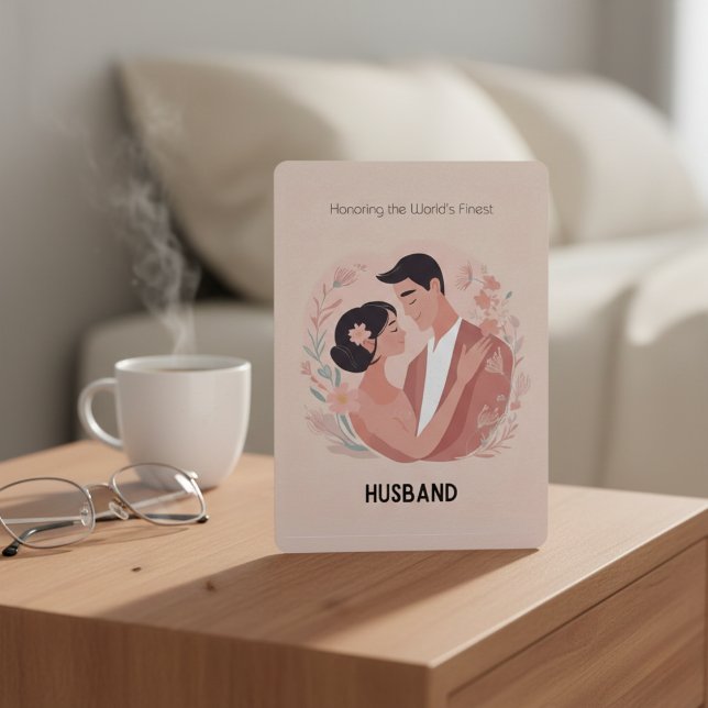 Carte d'amour cosy "The Best Husband" (Because he deserves a little extra love.)