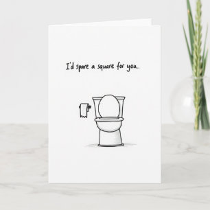 Carte d'amour couple humour toilette