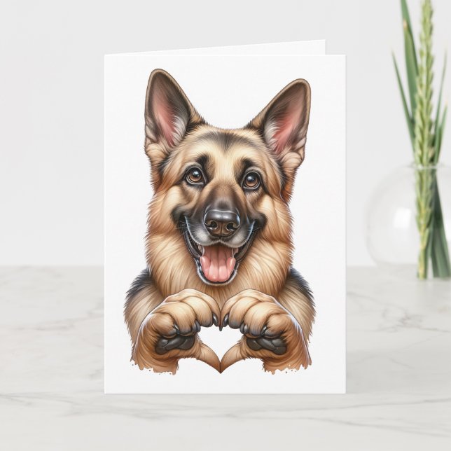 Carte d'amour Cute Canine (Devant)