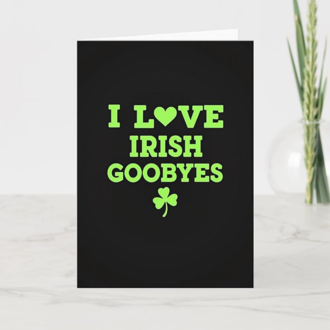 Carte d'amour d'adieu Irlandais (Devant)