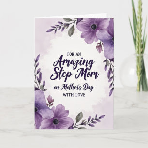 Carte d'amour de belle-mère à l'aquarelle