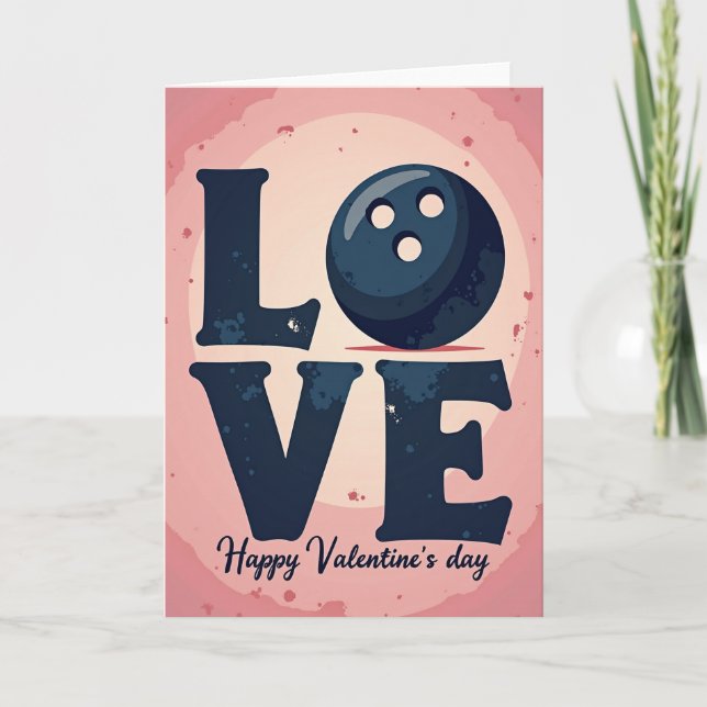 Carte d'amour de boule de bowling (Devant)