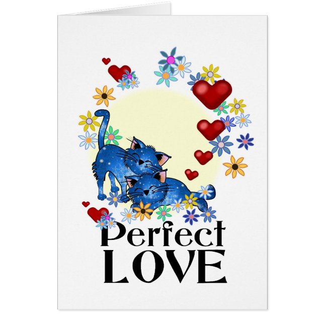 Carte d'amour de chat (Devant)