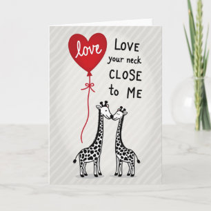 Carte d'amour de girafe près de moi