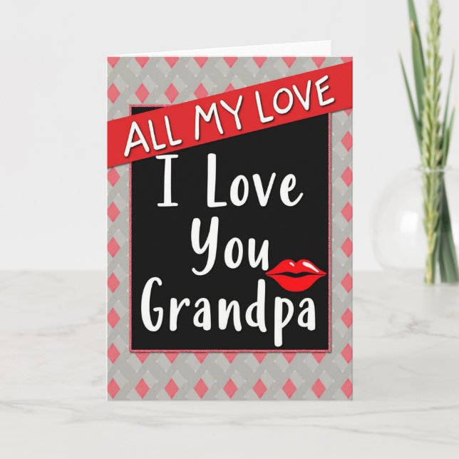 Carte d'amour de grand-père sincère (Devant)