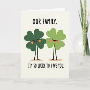 Carte d'amour de la famille Lucky