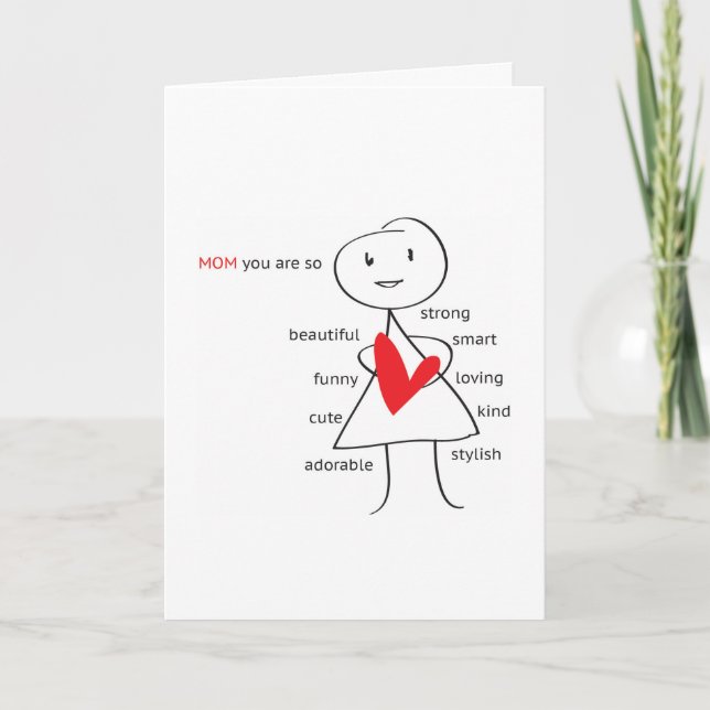 Carte d'amour de la fête des mères (Devant)