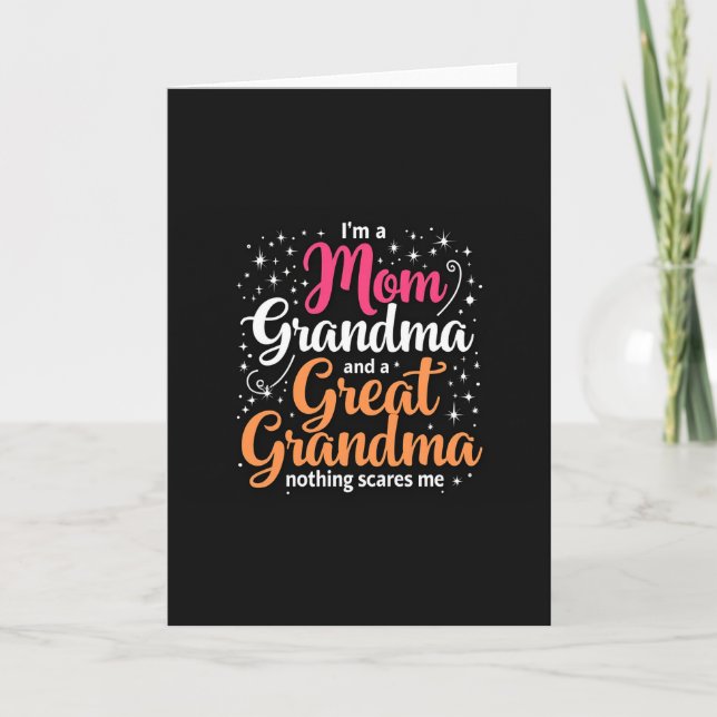 Carte d'amour de la grande-grand-mère étoilée (Devant)