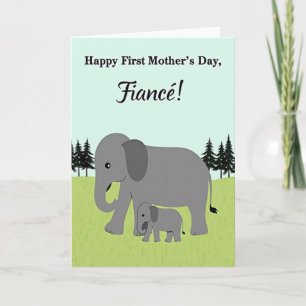 Carte d'amour de la mère éléphant