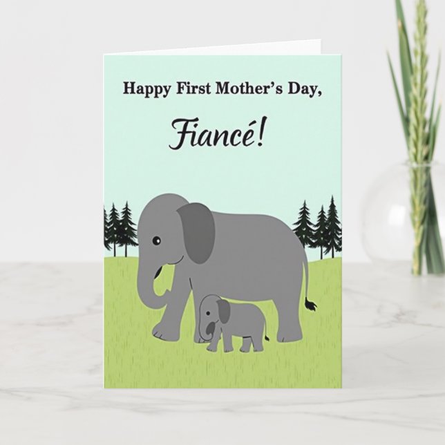 Carte d'amour de la mère éléphant (Devant)