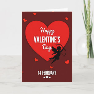 Carte d'amour de la Saint-Valentin Cupidon