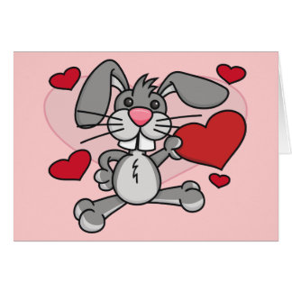 Carte d'amour de lapin