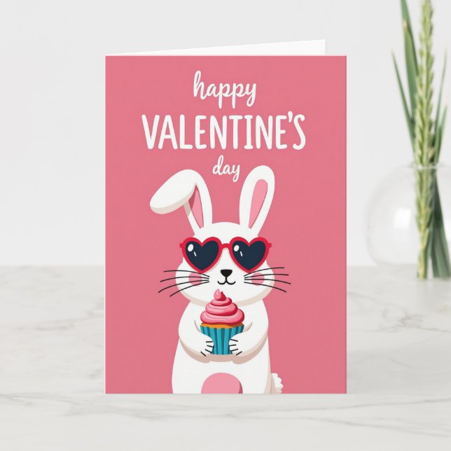 Carte d'amour de lapin de la Saint-Valentin (Devant)