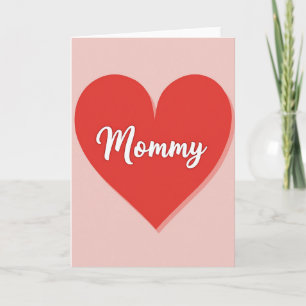 Carte d'amour de maman Cœur écarlate