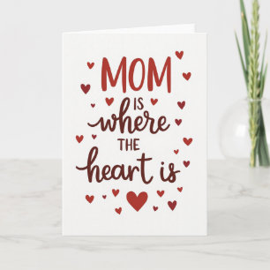Carte d'amour de maman Crimson Heart