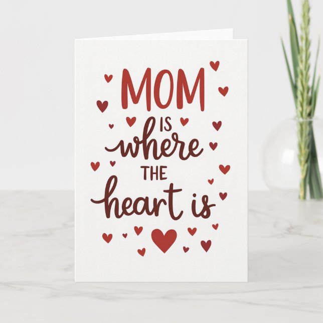 Carte d'amour de maman Crimson Heart (Devant)