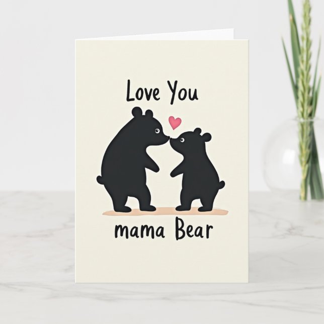 Carte d'amour de Maman Ours (Devant)
