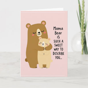 Carte d'amour de Maman Ourse douce