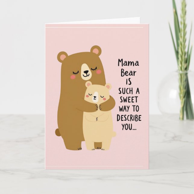 Carte d'amour de Maman Ourse douce (Devant)