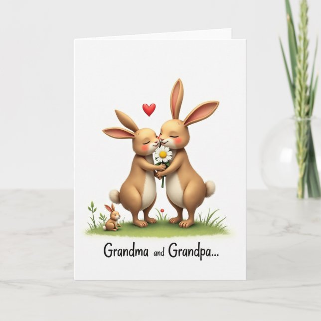 Carte d'amour de Mamie et Papi (Devant)