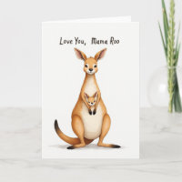 Carte d'amour de marsupial rayé