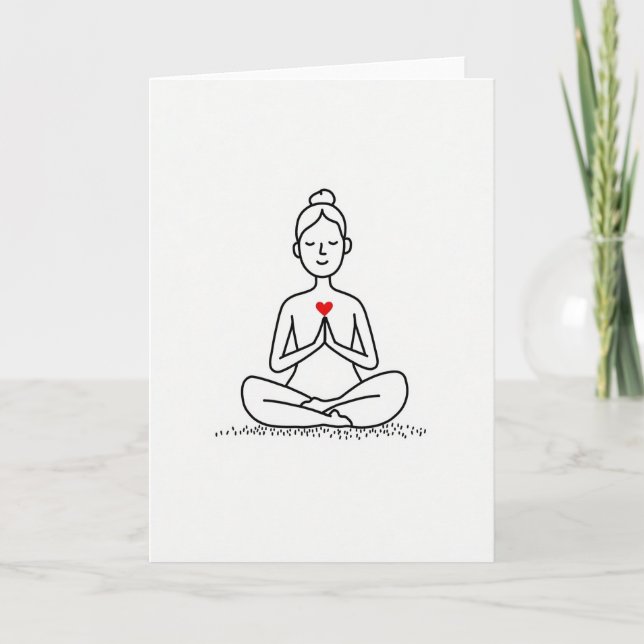 Carte d'amour de méditation simple (Devant)