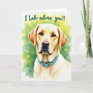 Carte d'amour de mère pour chien doré