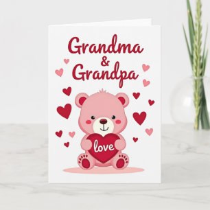 Carte d'amour de notre part Grand-mère Grand-père