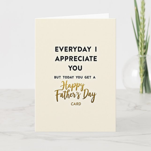 Carte d'amour de papa simple (Devant)