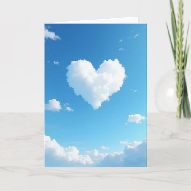 Carte d'amour de paysage nuageux sincère (Devant)