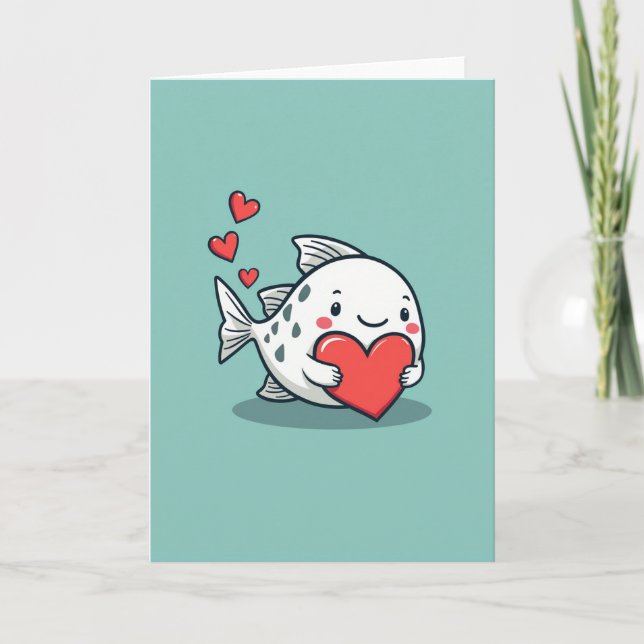 Carte d'amour de poisson sincère (Devant)