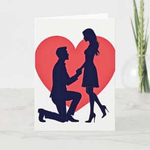 Carte d'amour de proposition de mariage