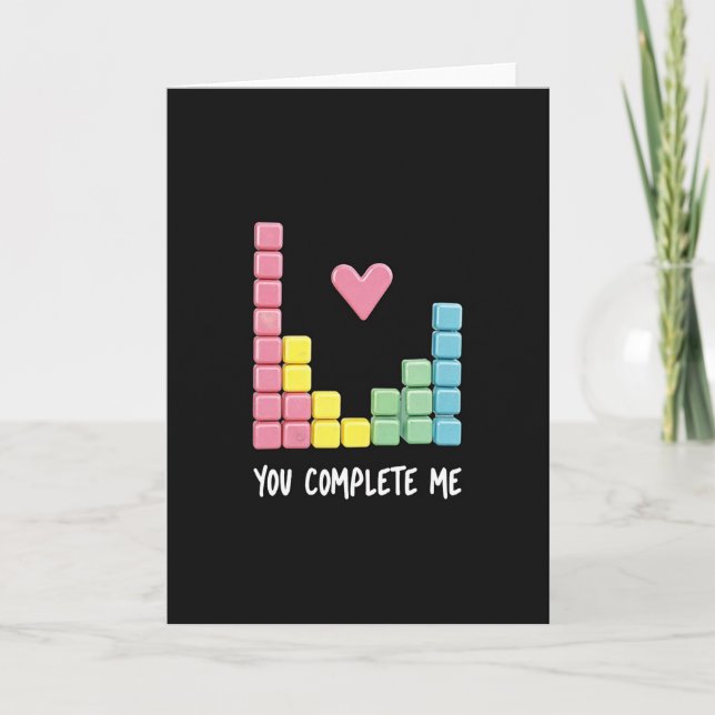 Carte d'amour de puzzle You Complete Me (Devant)