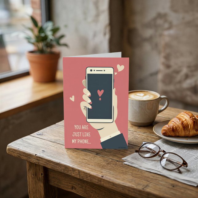 Carte d'amour de téléphone drôle – Ne peut pas fon (Créateur téléchargé)