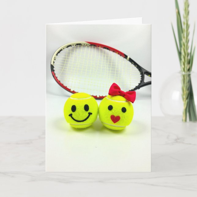 Carte d'amour de tennis enjoué (Devant)