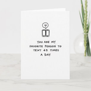 Carte d'amour de texte de personne favorite