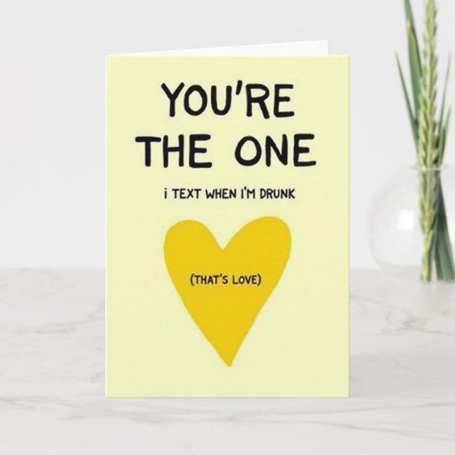 Carte d'amour de texto drôle (Devant)