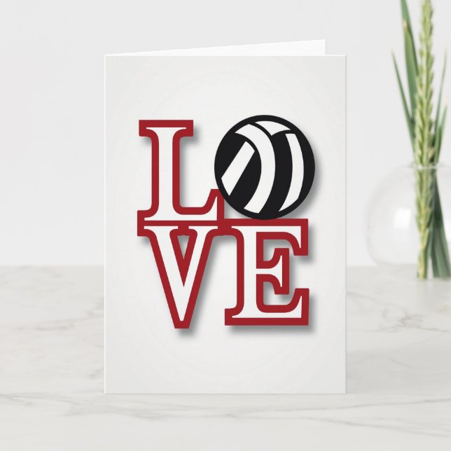 Carte d'amour de volley-ball (Devant)