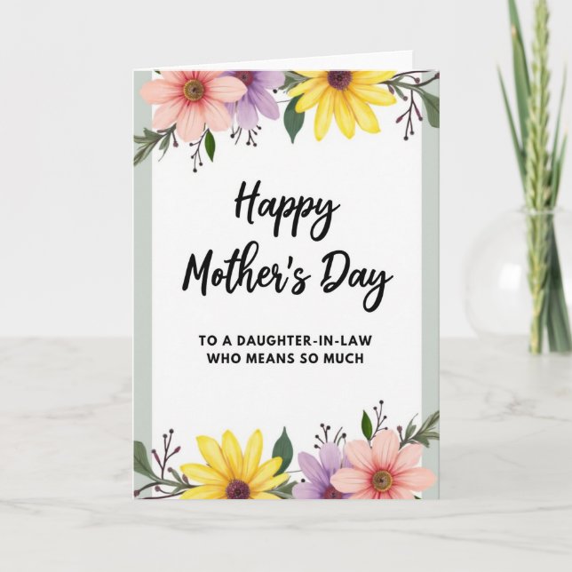 Carte d'amour des mamans à l'aquarelle (Devant)