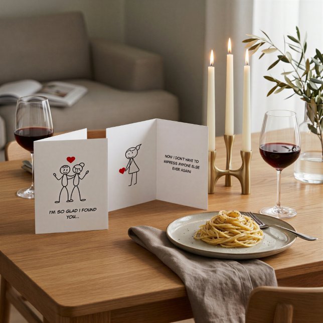 Carte d'amour drôle de Stickman – Ravi de t'avoir  (Créateur téléchargé)