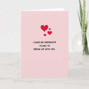 Carte d'amour drôle sans rupture