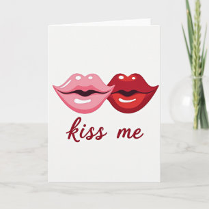 Carte d'amour Embrasse-moi