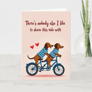 Carte d'amour en tandem pour chiens viennois