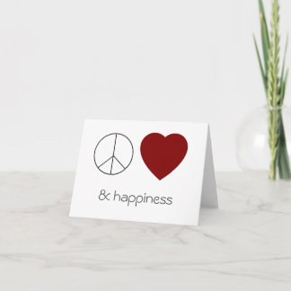 carte d'amour et de bonheur