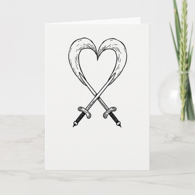 Carte d'amour et de force simple (Devant)