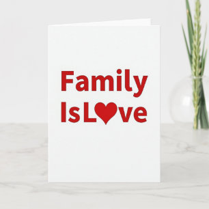 Carte d'amour familial simple
