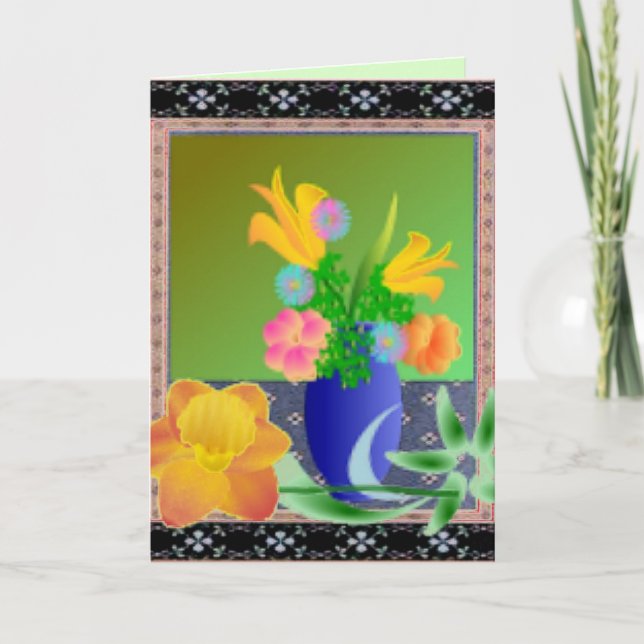 Carte d'amour Fleurs (Devant)